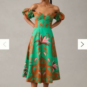 Maeve Puff-Sleeve Sweetheart Dress